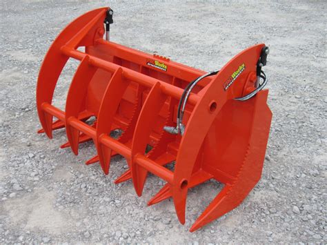 used skid steer root grapple|60 inch root rake grapple.